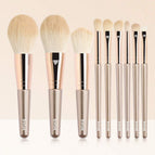 Gold / 9pcs Makeup Brushes