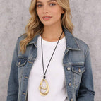 Waxed Cord / Antique Silver With Antique Silver