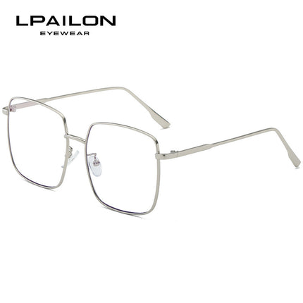 Anti-blue Light Glasses Men's Internet Popular Glasses Frame Women's Large Frame Retro Flat Mirror Square Myopia Frame Computer Mirror 503