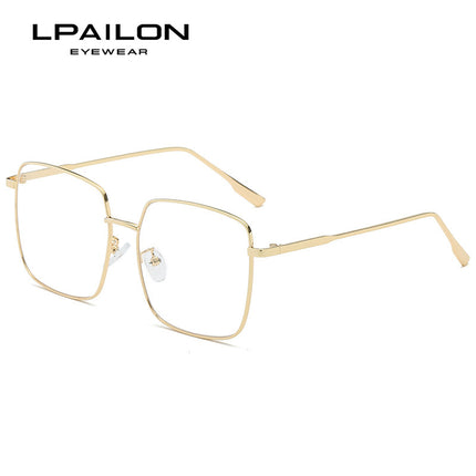Anti-blue Light Glasses Men's Internet Popular Glasses Frame Women's Large Frame Retro Flat Mirror Square Myopia Frame Computer Mirror 503