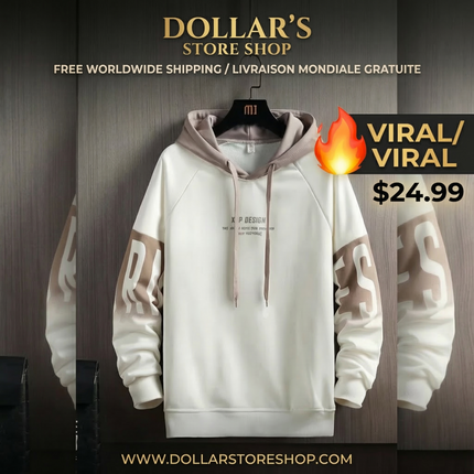 !!!VIRAL!!! Men's Hooded Sweatshirt Fleece-Lined / Chandail à Capuchon Doublé Polaire Homme