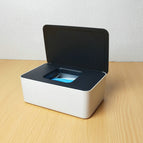 White box with black lid