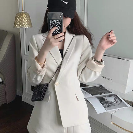 2020 New Fashion Suit Women's Early Autumn Korean-style Suit Pleated Skirt Two-piece Set