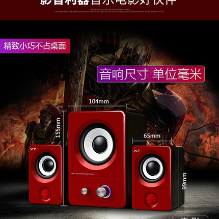 X7 laptop desktop computer audio multimedia small speaker mobile phone subwoofer mini speaker New Bluetooth