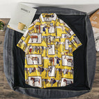 Yellow [degree 1138-pony] short-sleeve shirt / M
