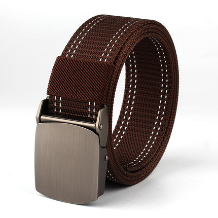 Alloy Buckle Nylon Woven Leather Belt Canvas Tactical Outdoor Versatile Workwear Security Belt Military Training Belt