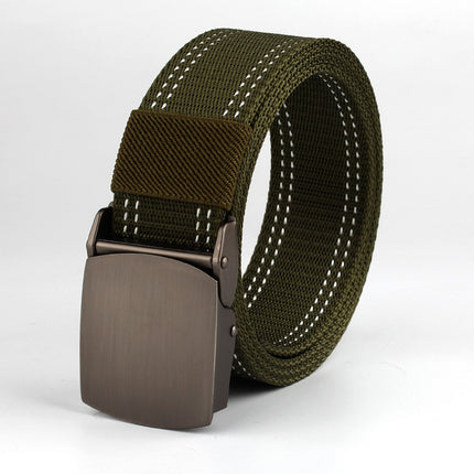 Alloy Buckle Nylon Woven Leather Belt Canvas Tactical Outdoor Versatile Workwear Security Belt Military Training Belt