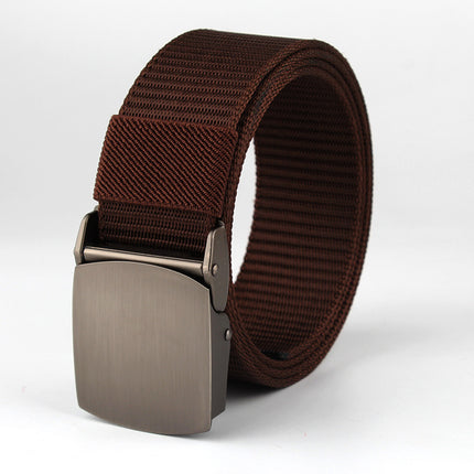 Alloy Buckle Nylon Woven Leather Belt Canvas Tactical Outdoor Versatile Workwear Security Belt Military Training Belt