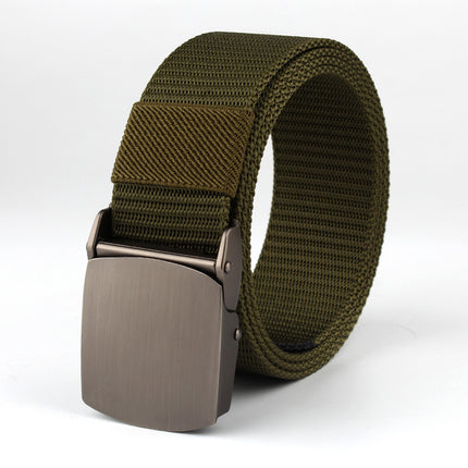 Alloy Buckle Nylon Woven Leather Belt Canvas Tactical Outdoor Versatile Workwear Security Belt Military Training Belt