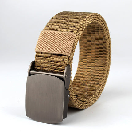 Alloy Buckle Nylon Woven Leather Belt Canvas Tactical Outdoor Versatile Workwear Security Belt Military Training Belt