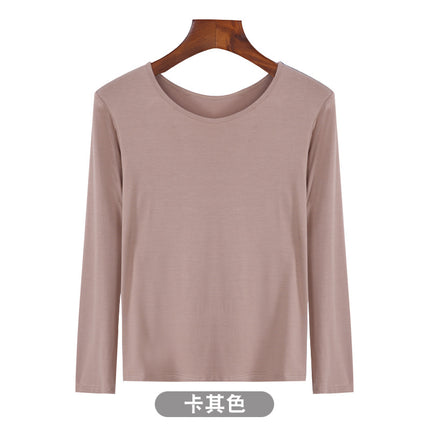 Korean-style Hot New Half-high Collar Base Shirt Women's Internet-famous Long-sleeved Solid Color Modal T-shirt Slim-fit All-match Top