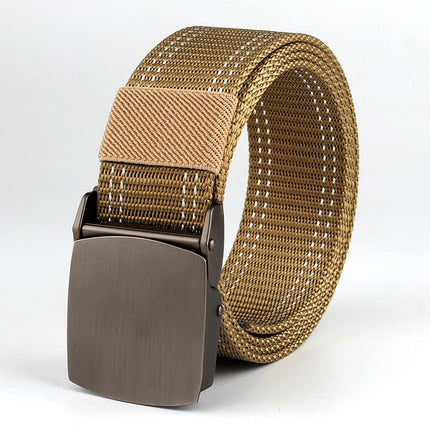 Alloy Buckle Nylon Woven Leather Belt Canvas Tactical Outdoor Versatile Workwear Security Belt Military Training Belt