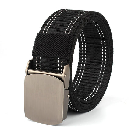 Alloy Buckle Nylon Woven Leather Belt Canvas Tactical Outdoor Versatile Workwear Security Belt Military Training Belt