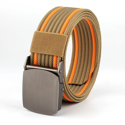 Alloy Buckle Nylon Woven Leather Belt Canvas Tactical Outdoor Versatile Workwear Security Belt Military Training Belt