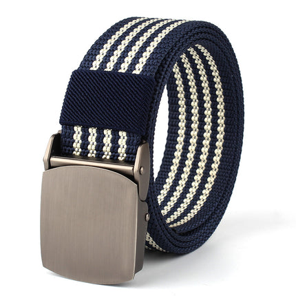 Alloy Buckle Nylon Woven Leather Belt Canvas Tactical Outdoor Versatile Workwear Security Belt Military Training Belt