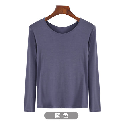 Korean-style Hot New Half-high Collar Base Shirt Women's Internet-famous Long-sleeved Solid Color Modal T-shirt Slim-fit All-match Top