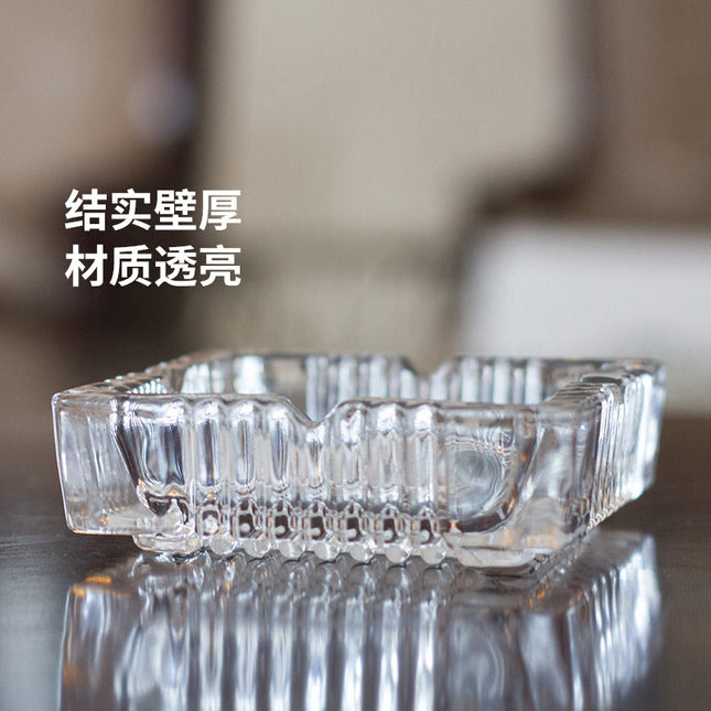 Thickened Glass Ashtray Transparent Cylinder Living Room Office Small Medium / Cendrier Verre Épaissi Transparent Cylindrique Salon Bureau Petit Moyen