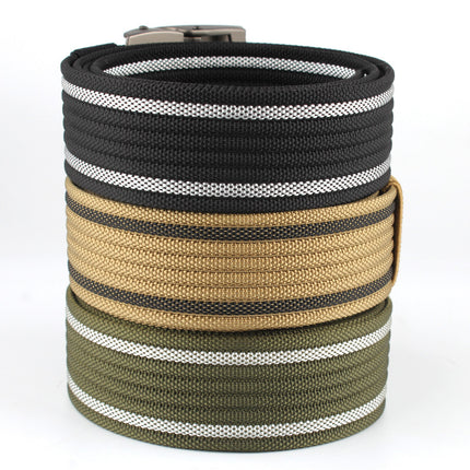 Alloy Buckle Nylon Woven Leather Belt Canvas Tactical Outdoor Versatile Workwear Security Belt Military Training Belt