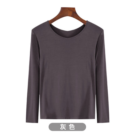 Korean-style Hot New Half-high Collar Base Shirt Women's Internet-famous Long-sleeved Solid Color Modal T-shirt Slim-fit All-match Top