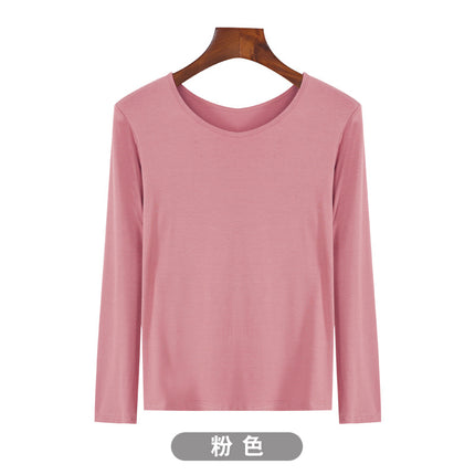 Korean-style Hot New Half-high Collar Base Shirt Women's Internet-famous Long-sleeved Solid Color Modal T-shirt Slim-fit All-match Top