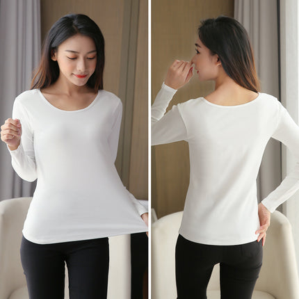 Korean-style Hot New Half-high Collar Base Shirt Women's Internet-famous Long-sleeved Solid Color Modal T-shirt Slim-fit All-match Top