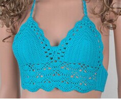 Beach Bikini Swimsuit for Women Cross-Border European and American Knitted Hollow Breathable Top Casual Sexy Intimates Set for Women