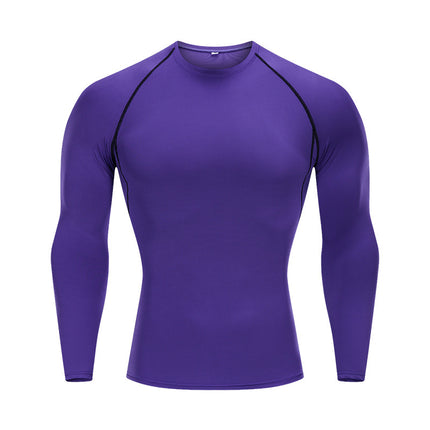 Tights Long-sleeved Fitness Clothes Men's Running Sports Quick-drying Compression Clothes High-elastic Top Basketball Sports Compression Clothes