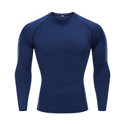 Tights Long-sleeved Fitness Clothes Men's Running Sports Quick-drying Compression Clothes High-elastic Top Basketball Sports Compression Clothes