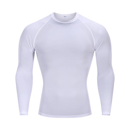 Tights Long-sleeved Fitness Clothes Men's Running Sports Quick-drying Compression Clothes High-elastic Top Basketball Sports Compression Clothes