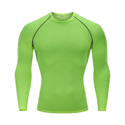 Tights Long-sleeved Fitness Clothes Men's Running Sports Quick-drying Compression Clothes High-elastic Top Basketball Sports Compression Clothes