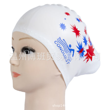 Women's Long Hair Swimming Cap Adult Silicone Comfortable Waterproof Hair Care Ear Care Plus Swimming Equipment Hot Spring Cross-Border