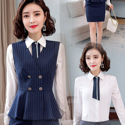 2023 Professional Suit Set for Women, Autumn and Winter Business Formal Wear, Ol Hotel Front Desk Manager, Sales Department Work Clothes, White-Collar Workers