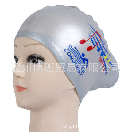Women's Long Hair Swimming Cap Adult Silicone Comfortable Waterproof Hair Care Ear Care Plus Swimming Equipment Hot Spring Cross-Border