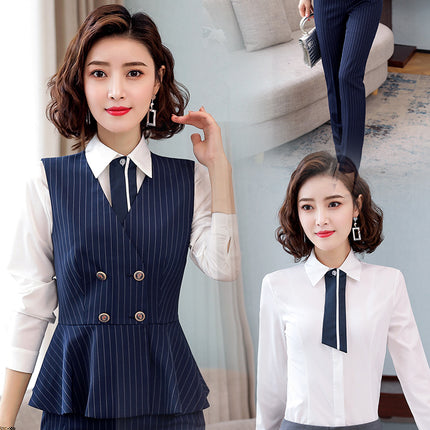 2023 Professional Suit Set for Women, Autumn and Winter Business Formal Wear, Ol Hotel Front Desk Manager, Sales Department Work Clothes, White-Collar Workers