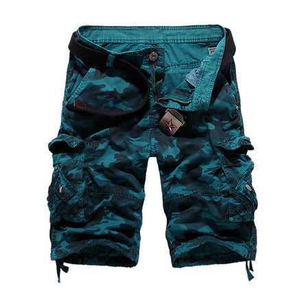 Summer Loose Casual Camouflage Multicolor Tooling Shorts plus size Multi-Pocket Pants