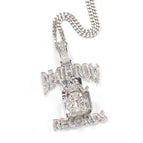 Silver Pendant +24inch Cuban Chain