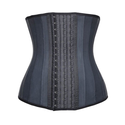 25-Bone Waist Trainer Belt Matte Face Shaper Zipper 14-Row Buckle Belt Rubber Corset