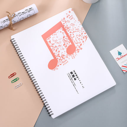 A4 New Information Booklet Loose-Leaf Transparent Insert Bag Music Score Folder Piano Music Score Folder Student Picture Folder Storage Book
