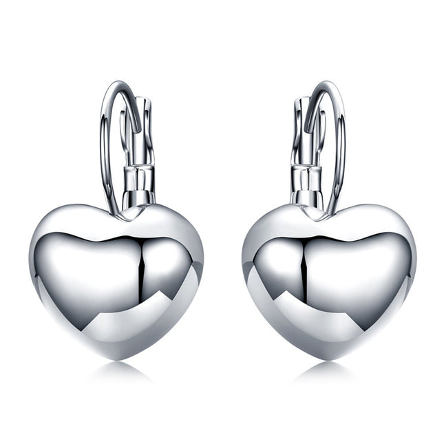 Water drop fashion simple temperament earrings smooth peach heart alloy earrings love plated 18K gold ear buckle all-match accessories