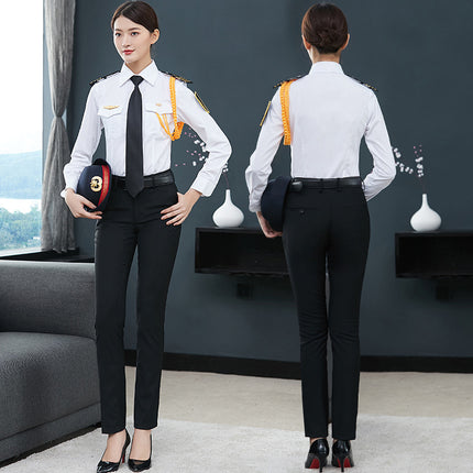 New Female Guard Security Work Clothes suit Long Sleeve Shirt Security Property Concierge Clothes Spring and Autumn Seasons