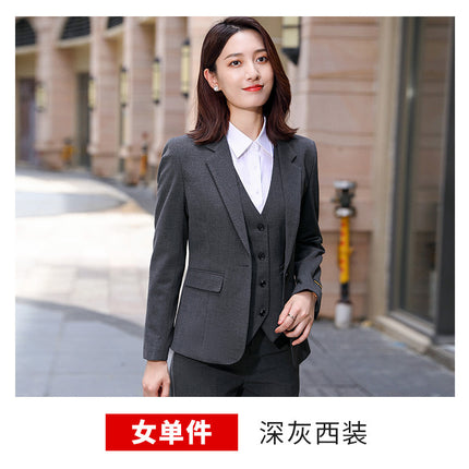 Gray Suit Car 4S Shop Workwear Sales Department Administrative Work Uniform Unisex Professional Suit Set