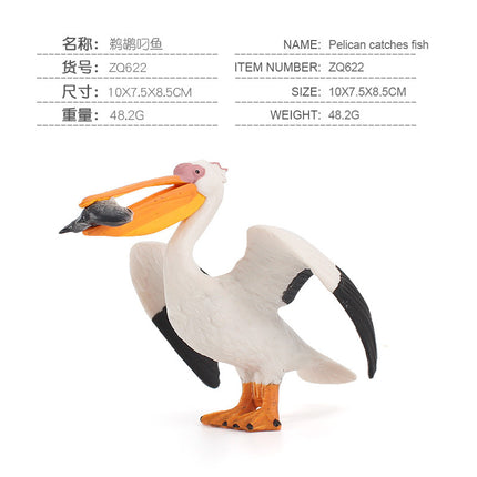 Simulated Real Wild Animal Bird Model, Diamond Parrot, Flamingo, Bird, Bird, 9-Piece Figure Set