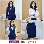 Blue Suit Suits Vest Shirt / S