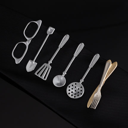 Fashion Personality Tableware Glasses Special Shape Men's Suit Tie Clip Creative Gift Fashion Features Tie Clip
