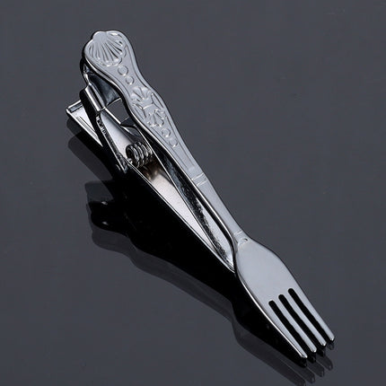 Fashion Personality Tableware Glasses Special Shape Men's Suit Tie Clip Creative Gift Fashion Features Tie Clip