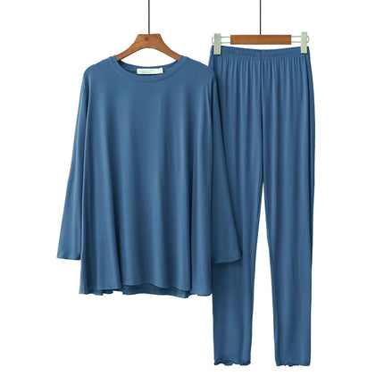 Modal Pajamas for Women, Spring and Autumn, Loose Long Pants, Long Sleeves, Modal Loungewear Set, Can Be Worn Outside, Loose and Stretchy