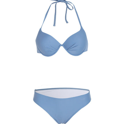 2020 New Fashion Sexy Solid Color Separates Bikini Women's Swimsuit Pure Desire Backless Hot Spring Resort Swimwear