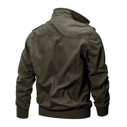 Cross-Border Amazon Workwear Tough Guy Pilot Spring and Autumn Jacket Men's Jacket World War Ii Military Fan Tactical Multi-Pocket Top