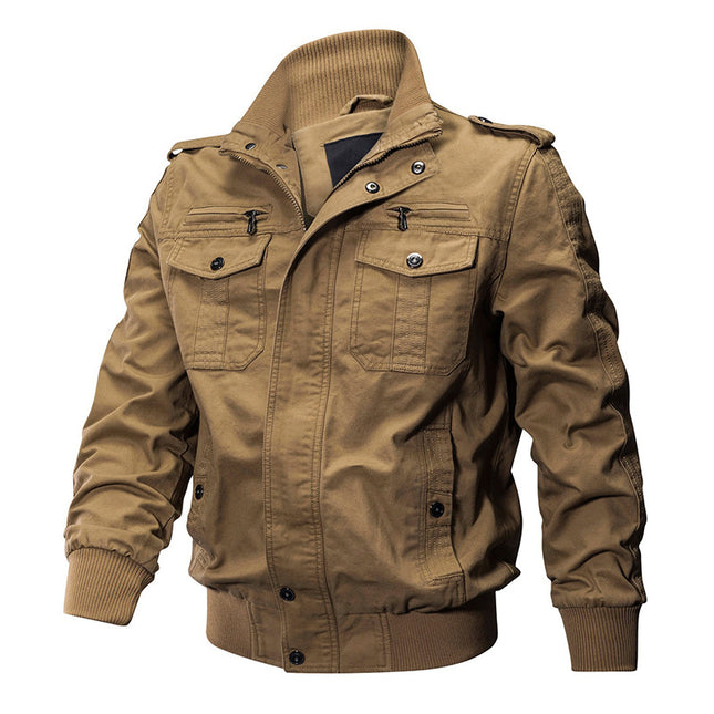 Cross-Border Amazon Workwear Tough Guy Pilot Spring and Autumn Jacket Men's Jacket World War Ii Military Fan Tactical Multi-Pocket Top
