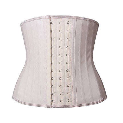 25-Bone Waist Trainer Belt Matte Face Shaper Zipper 14-Row Buckle Belt Rubber Corset